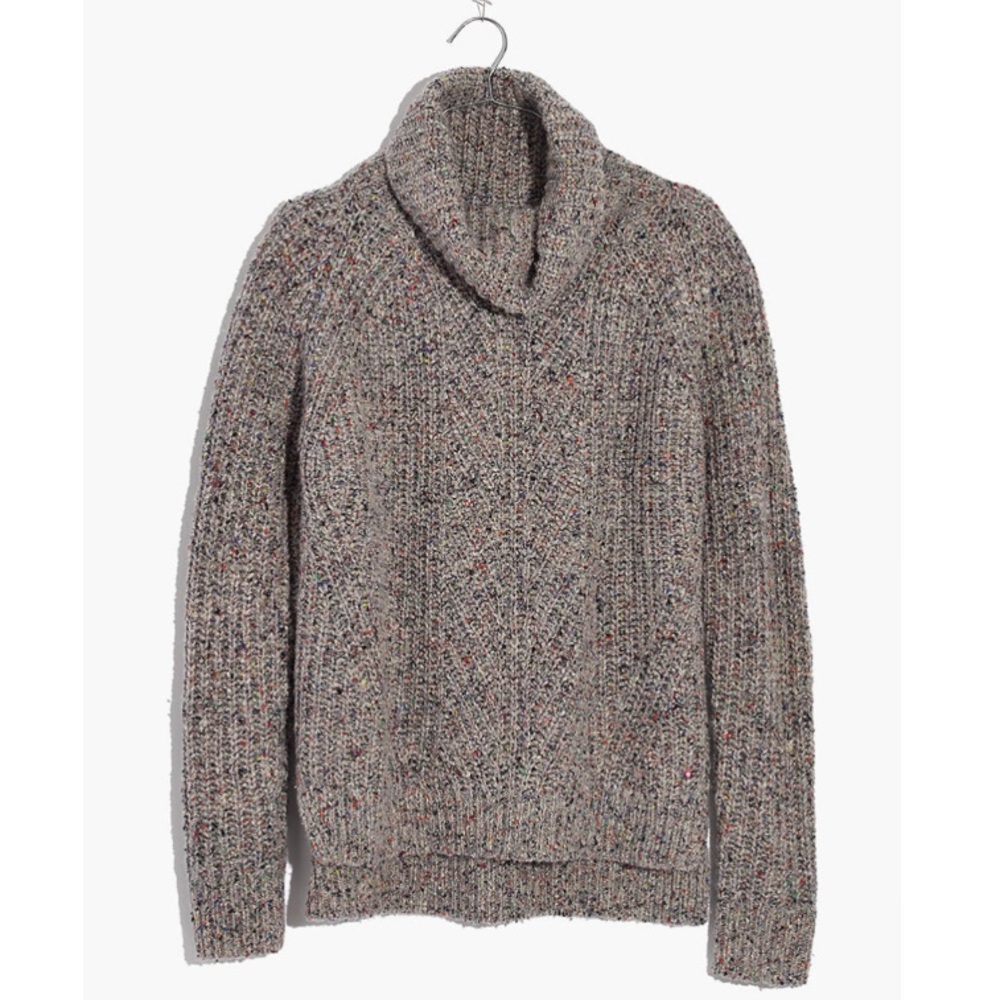 Madewell Colorfleck Ribbed Turtleneck Sweater